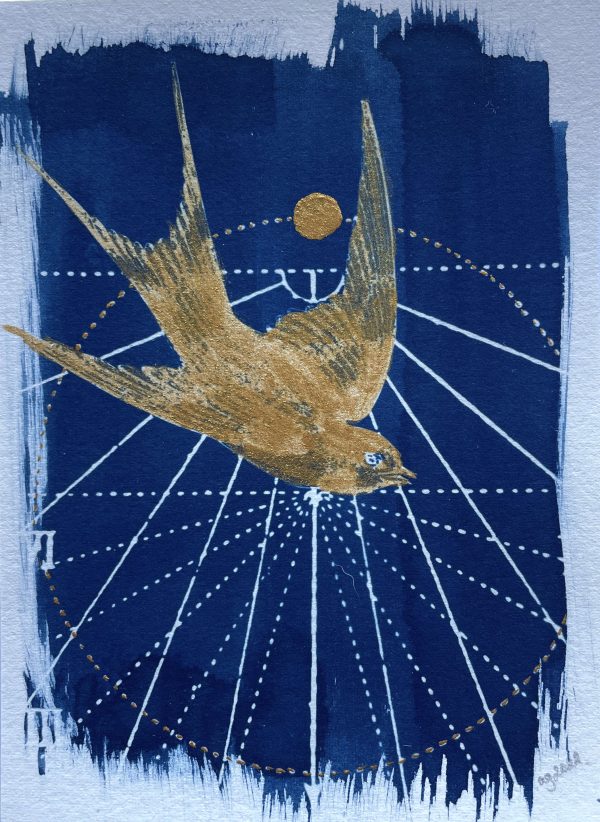 golden bird sundial