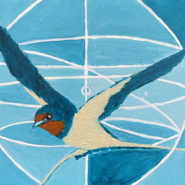painting of a swallow bird